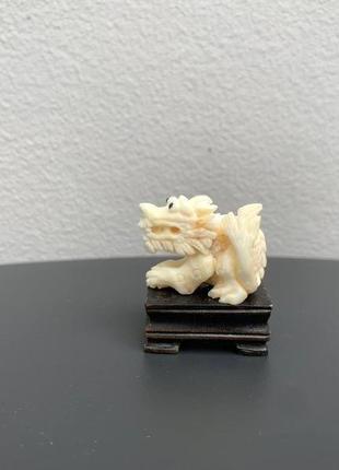 Авторська фігурка статуетка "дракон" з бивня моржа2 фото