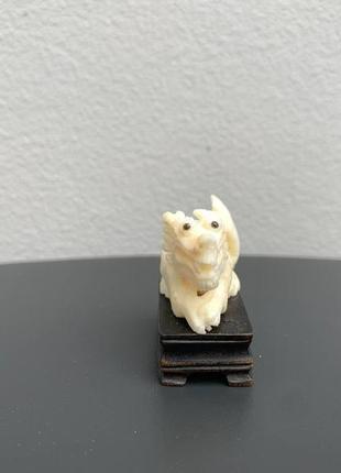 Авторська фігурка статуетка "дракон" з бивня моржа8 фото