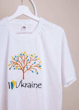 Футболка с вышивкой "україна", "ukraine"