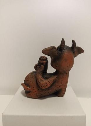 Скульптура керамическая, статуэтка из керамики, фигурка из керамики "чертик"2 фото