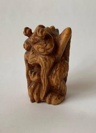 Статуэтка из дерева, фигурка из дерева, статуэтка "тролль", скульптура из дерева, фигурка деревянная2 фото