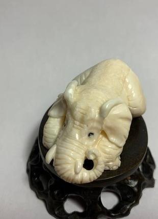 Авторська фігурка статуетка "слон" з бивня моржа9 фото