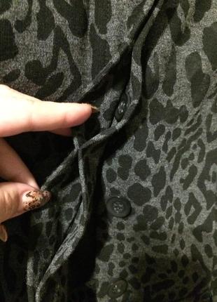Asos curve піджак, жакет з баскою леопардовий принт сірий8 фото
