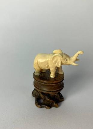Авторська фігурка статуетка "слон" з бивня мамонта9 фото
