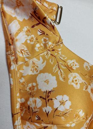 Золотистий купальний ліф з квітковим принтом h&m8 фото