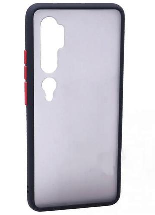 Матовий чохол бампер для xiaomi mi note 10 pro чорний