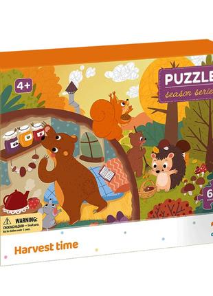 Пазл прибирання в лісі, 60 елементів tm dodo /48/ 300413  ish