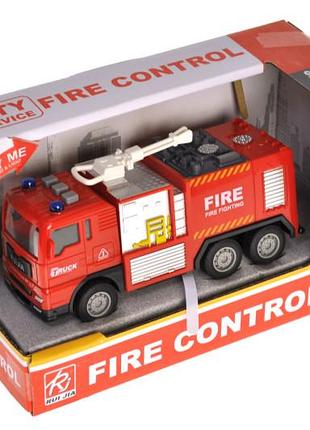 Пожарная машина инерционная грузовик игрушечный транспорт со звуком и светом rj6821-2 автомодель