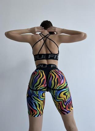 Велосипедки fitrun: cycling super nuts "colourful zebra"