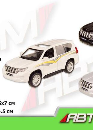 Машина металл "автопром",1:42 land cruiser prado,3 цвета, откр.двери,в кор. 14,5*6,5*7см /96-2/ 4327  ish