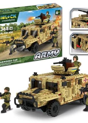 Конструктор iblock army 368дет., кор. 37,5*25,5*6см pl-921-432