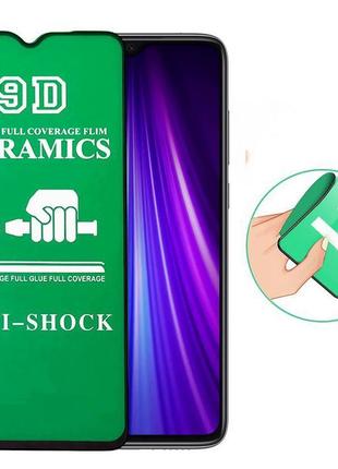 Гнучке захисне скло для xiaomi redmi note 8 чорне керамічне пр...