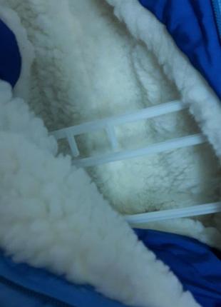 Конверт комбинезон на овчине, конверт трансформер для новорожденного, зимний комбинезон