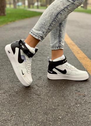 Ботинки nike af1 utility white high черевики