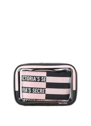 Набір косметичок victoria's secret cosmetic bag trio (херсон)2 фото