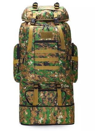 Тактичний військовий рюкзак 80 літрів піксель армійський рюкзак