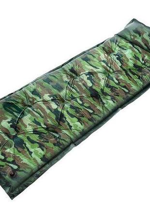 Самонадувний каремат із подушкою, килимок туристичний водостійкий для намету, компактний, універсальний 25 мм