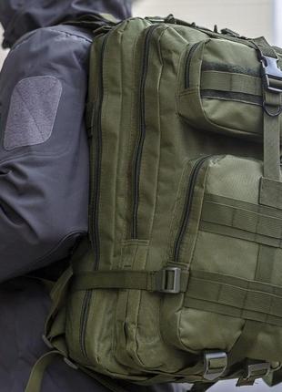 Тактичний похідний рюкзак, 25л, тактичний похідний військовий рюкзак. колір: хакі9 фото