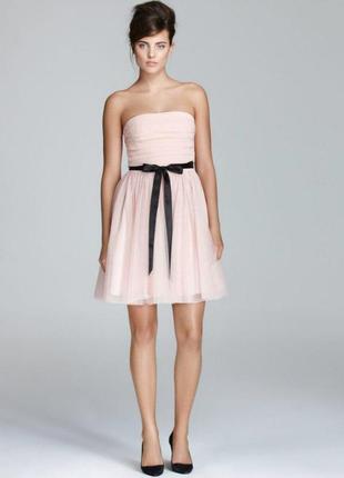 Aqua pink chiffon ruffled party cocktail dress2 фото