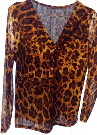 Леопардовая блуза1 фото