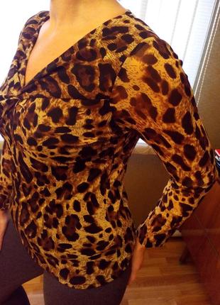 Леопардовая блуза6 фото