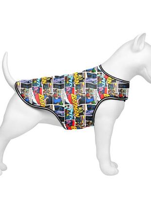 Курточка-накидка для собак waudog clothes, рисунок "бэтмен комикс", xxs, а 23 см, b 29-36 см, с 14-20 см