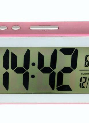 Електронні годинник з календарем і будильником h1362 фото