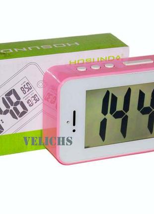 Електронні годинник з календарем і будильником h1366 фото