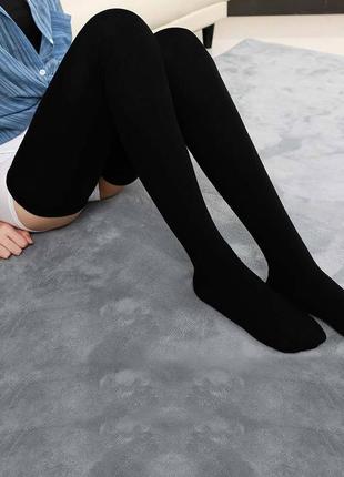 Черные теплые хлопковые   чулки   длинные носки 80 см