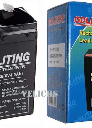 Акумулятор 6 v 4 a gdliting gd-645