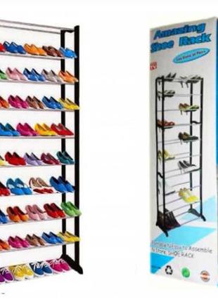 Полиця для взуття amazing shoe rack (чорна)