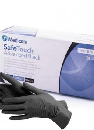 Рукавички щільні нітрилові без пудри medicom safetouch advance...