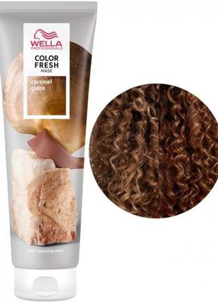 Відтінкова маска для волосся wella color fresh mask caramel gl...1 фото