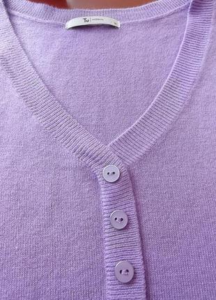 Чарівна м'якенька кофтинка, топ, тепла футболка, светр із вкороченим рукавом в лавандовому кольорі від tu💜🌿💜3 фото