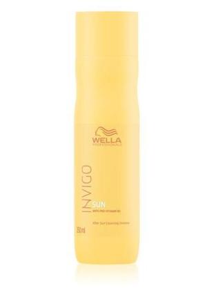 Очищающий шампунь для волос после солнца wella sun cleansing s...