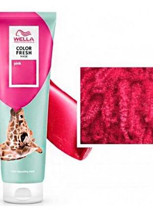 Відтінкова маска для волосся wella color fresh mask pink 150 мл.