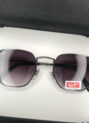 Солнцезащитные очки хорошего качества поликарбонатовые линзы ray ban hexagonal rb3548 сталь/темно-фиолетовый г1 фото