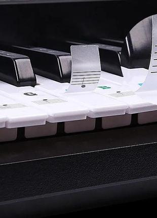 Наклейки-стікери навчальні на клавіші піаніно (для 37/49/61/88...6 фото