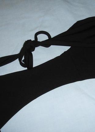 Низ от купальника раздельного трусики женские плавки размер 46 / 12 черные на завязках матовые3 фото