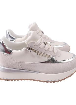 Кроссоки женские li fexpert молочные натуральная кожа, 40