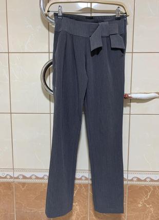 Штани з бантиком, висока посадка розмір xs/s висока талія