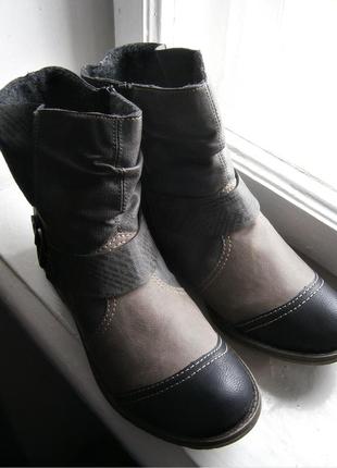 Черевики rieker  ankle boot grey 74797-01 оригінал