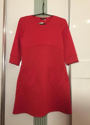 Сукня червоне трикотажна для дівчинки підлітка. розмір 152 mevis3 фото