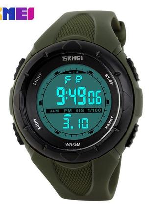 Годинник skmei military green спортивний водонепроникний з led...