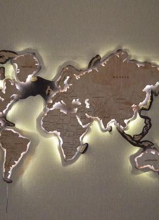 Карта світу декор світильник