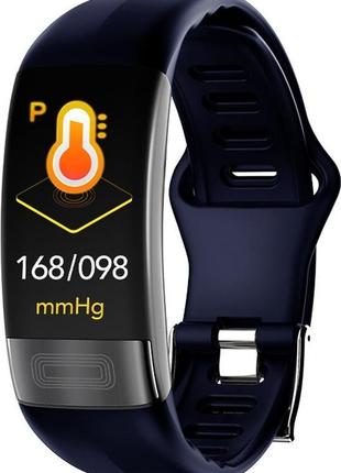 Розумний фітнес браслет jiks fit lite з тонометром і екг (синій)