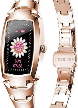 Фітнес-браслет finow h8 pro з тонометром (золотий)