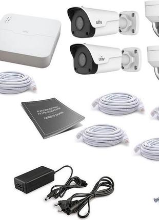 Комплект ip відеоспостереження uniview 4mix 2mega