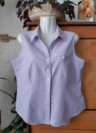 Блузка-сорочка в клітинку1 фото