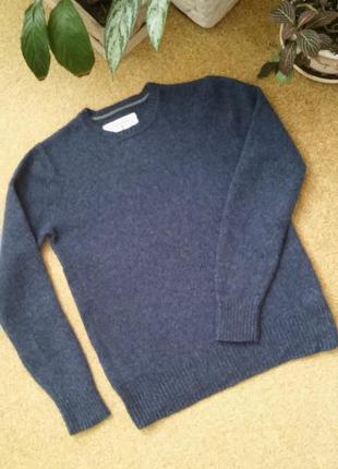 Вовняний брендовий светр, джинсовий колір, ідеально для школярів.